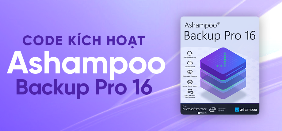 Code kích hoạt Ashampoo Backup Pro 16